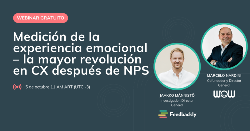 Webinar gratuito: Medición de la experiencia emocional – la mayor revolución en CX después de NPS